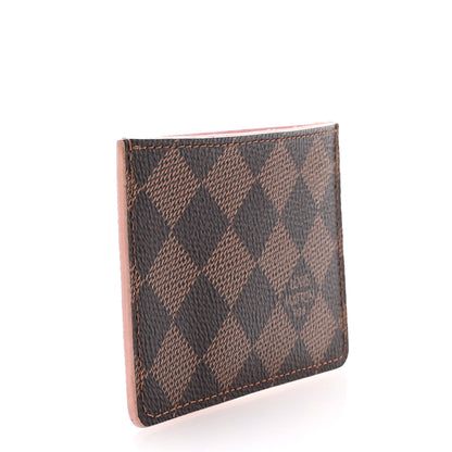 Louis Vuitton Damier Ebene Caissa Card Holder Rose Ballerine 3 of 6