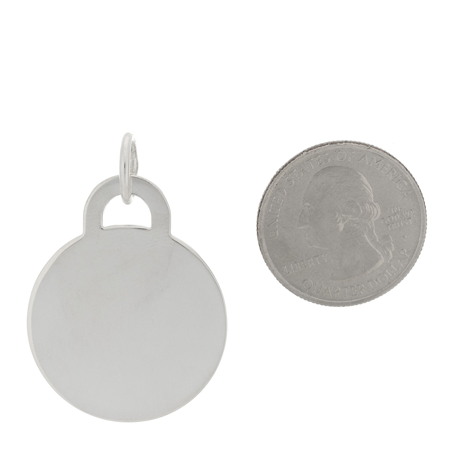 Tiffany Sterling Silver Round Tag Charm 2 of 4