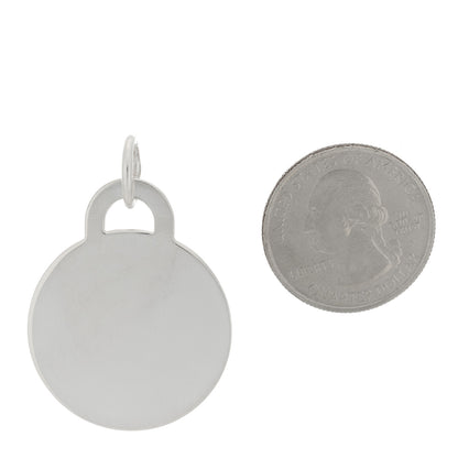 Tiffany Sterling Silver Round Tag Charm 2 of 4
