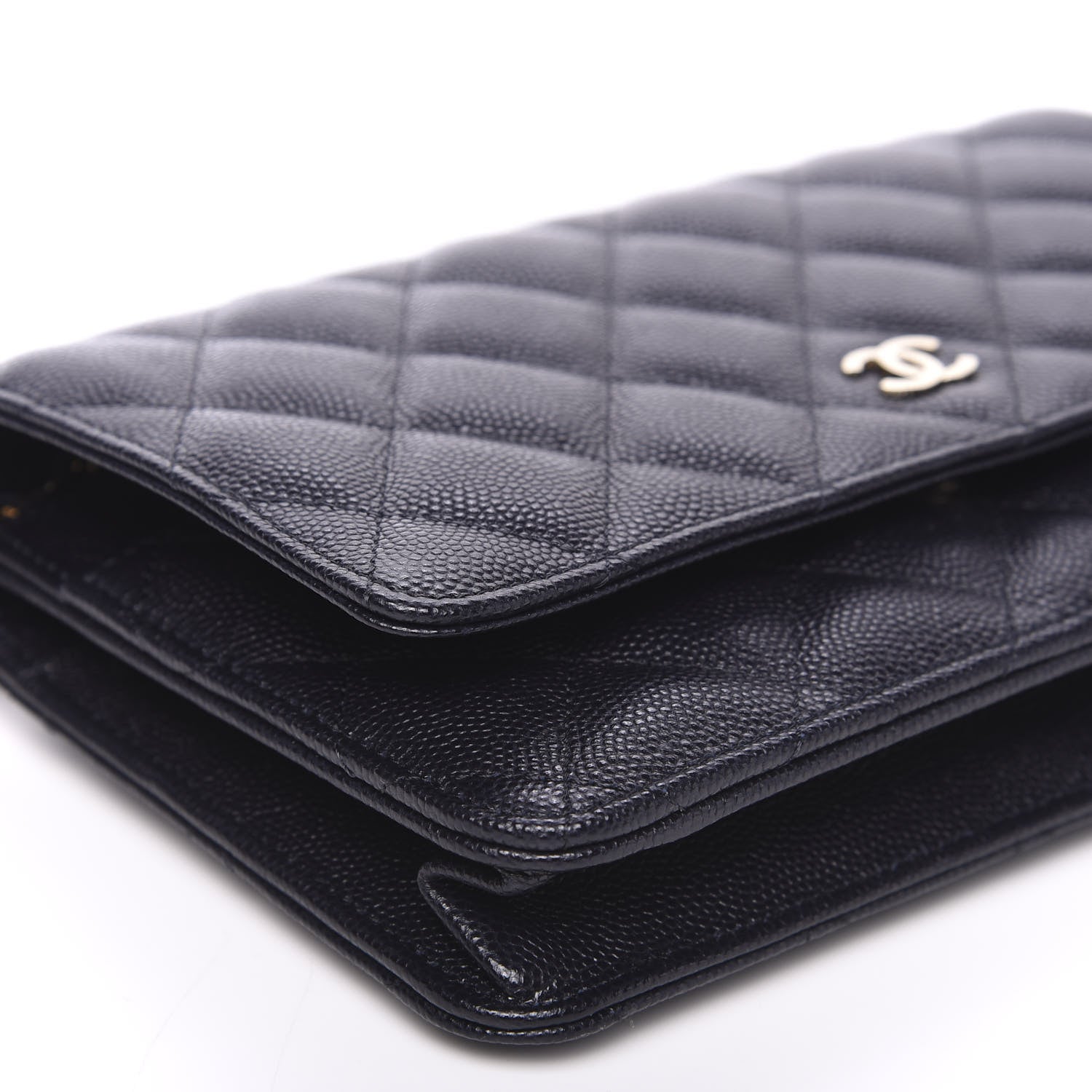 Chanel Caviar Quilted Wallet On Chain WOC Navy Blue 8 of 10