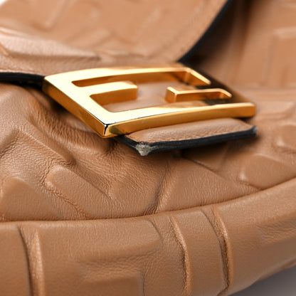 Fendi Nappa FF 1974 Embossed Baguette Miele Scuro 13 of 14