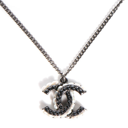 Chanel Ruthenium Pearl CC Long Pendant Necklace 1 of 5