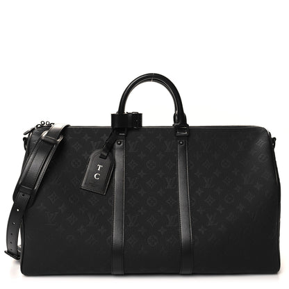 Louis Vuitton Taurillon Monogram Keepall Bandouliere 50 Black 1 of 10