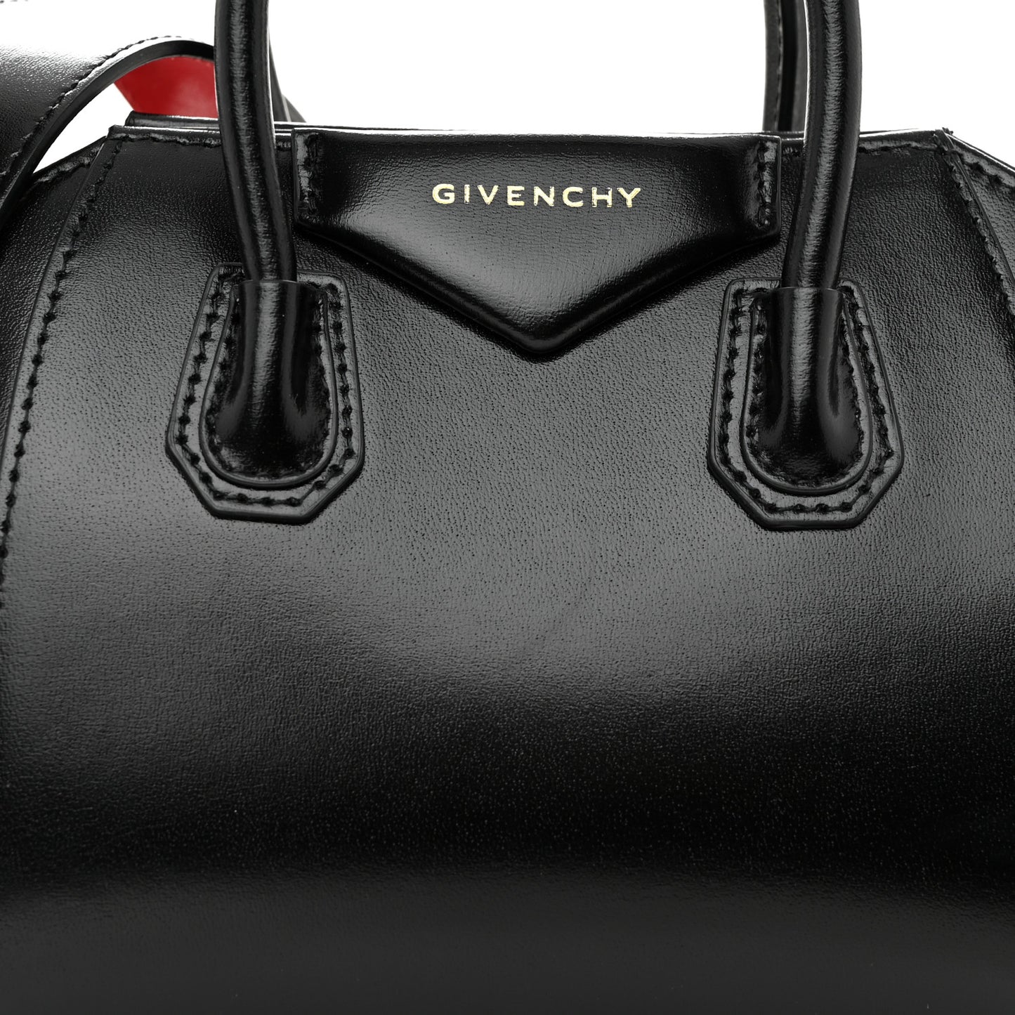 Box Calfskin Toy Antigona Black Red