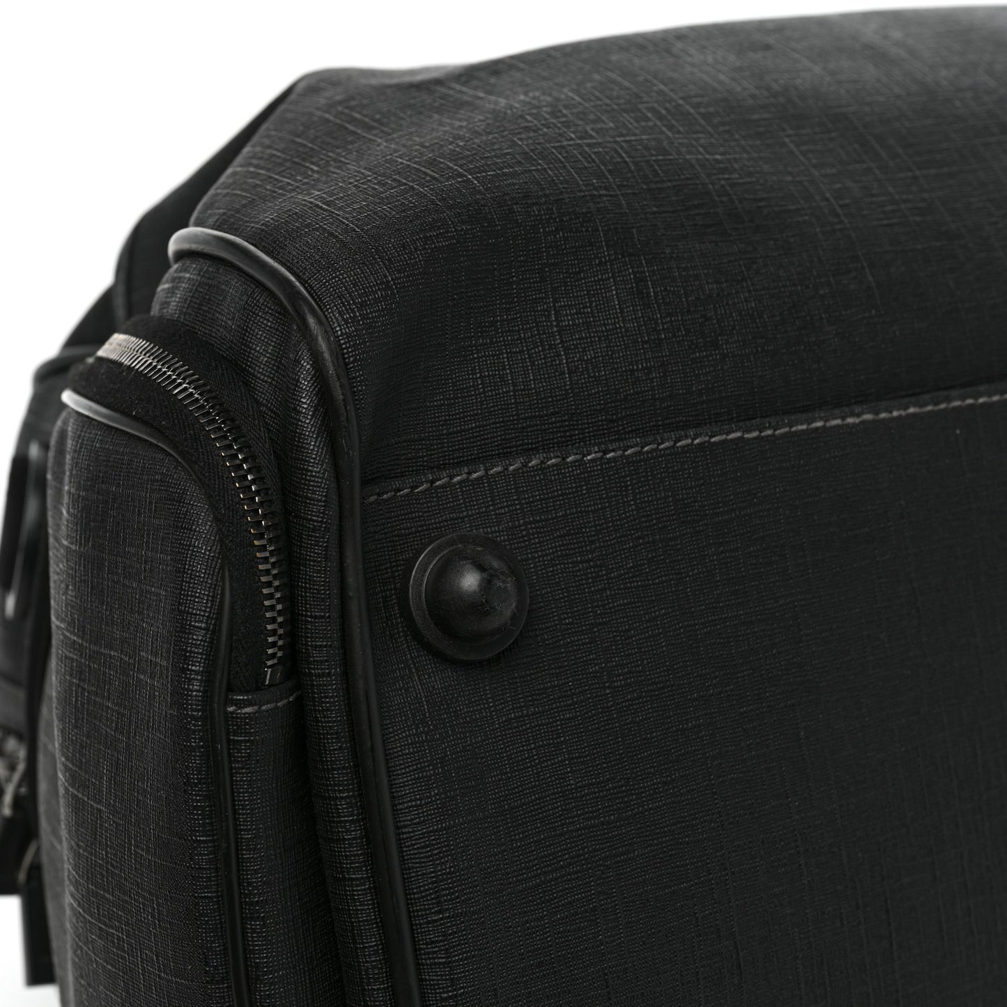 Coated Canvas Interlocking G Duffle Bag Black