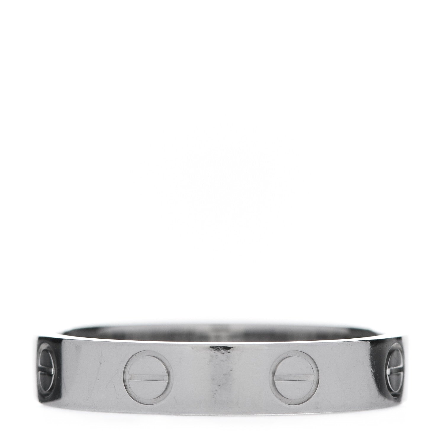 Cartier Platinum 3.5mm LOVE Wedding Band Ring 56 7.5 3 of 4