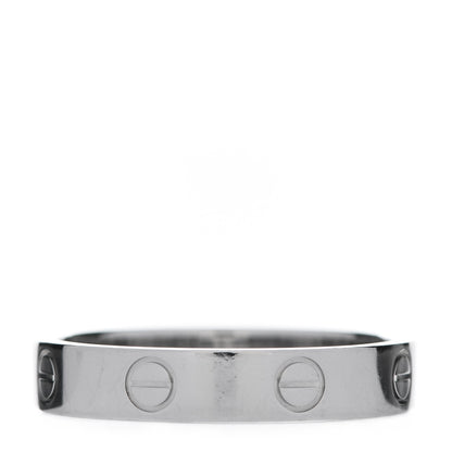 Cartier Platinum 3.5mm LOVE Wedding Band Ring 56 7.5 3 of 4