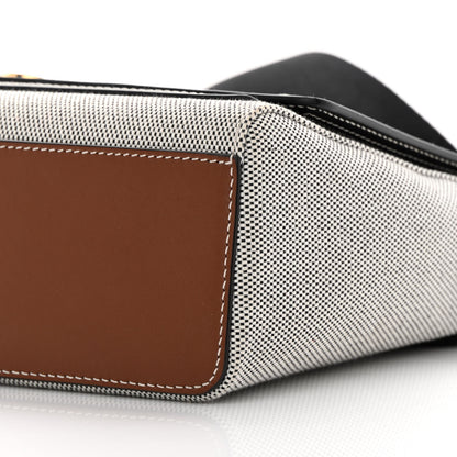 Burberry Canvas Horseferry Print Note Crossbody Bag Grey Black 10 of 12