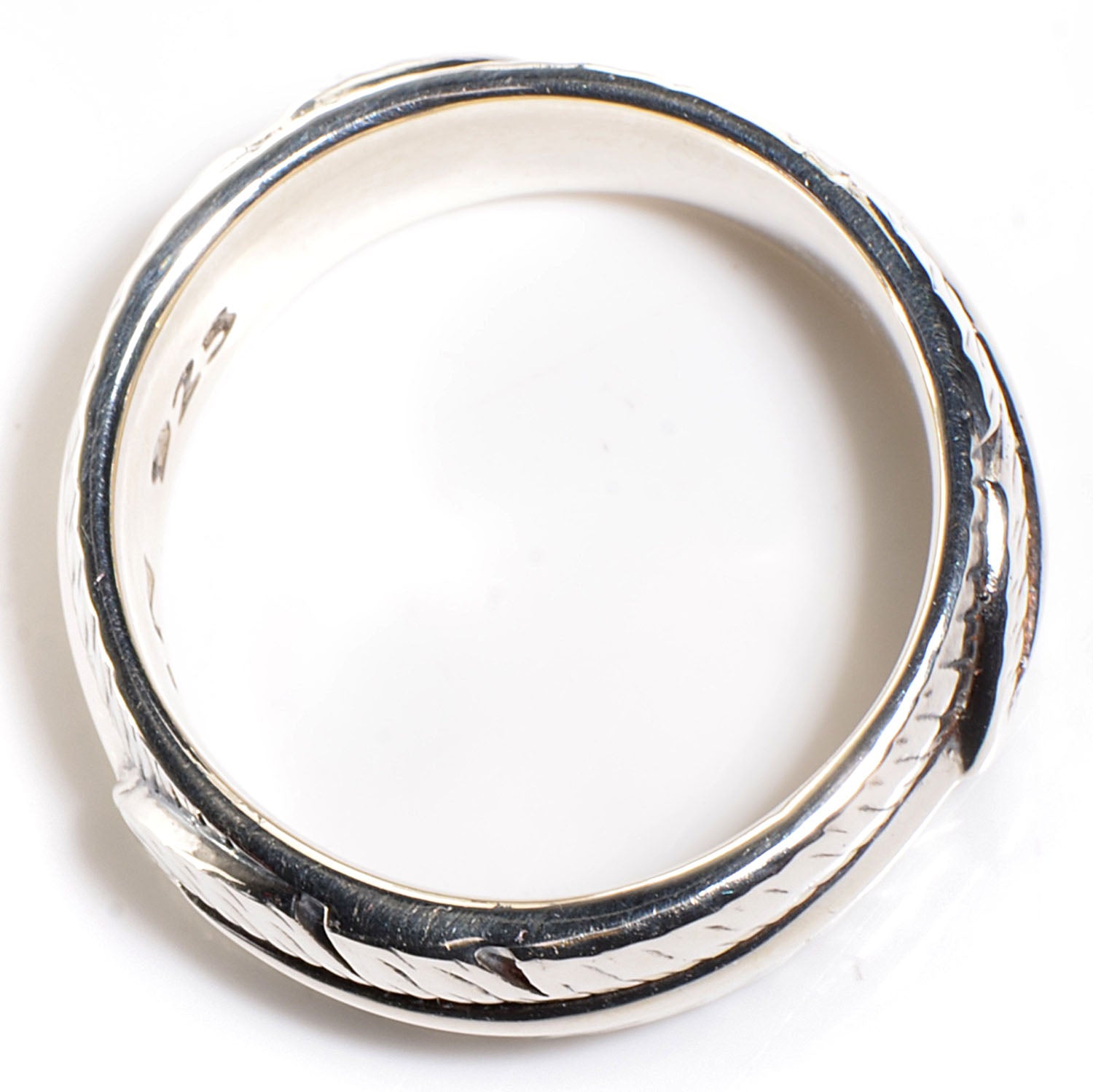 David Yurman Sterling Silver 10mm Frontier Band Ring 9.5 5 of 6