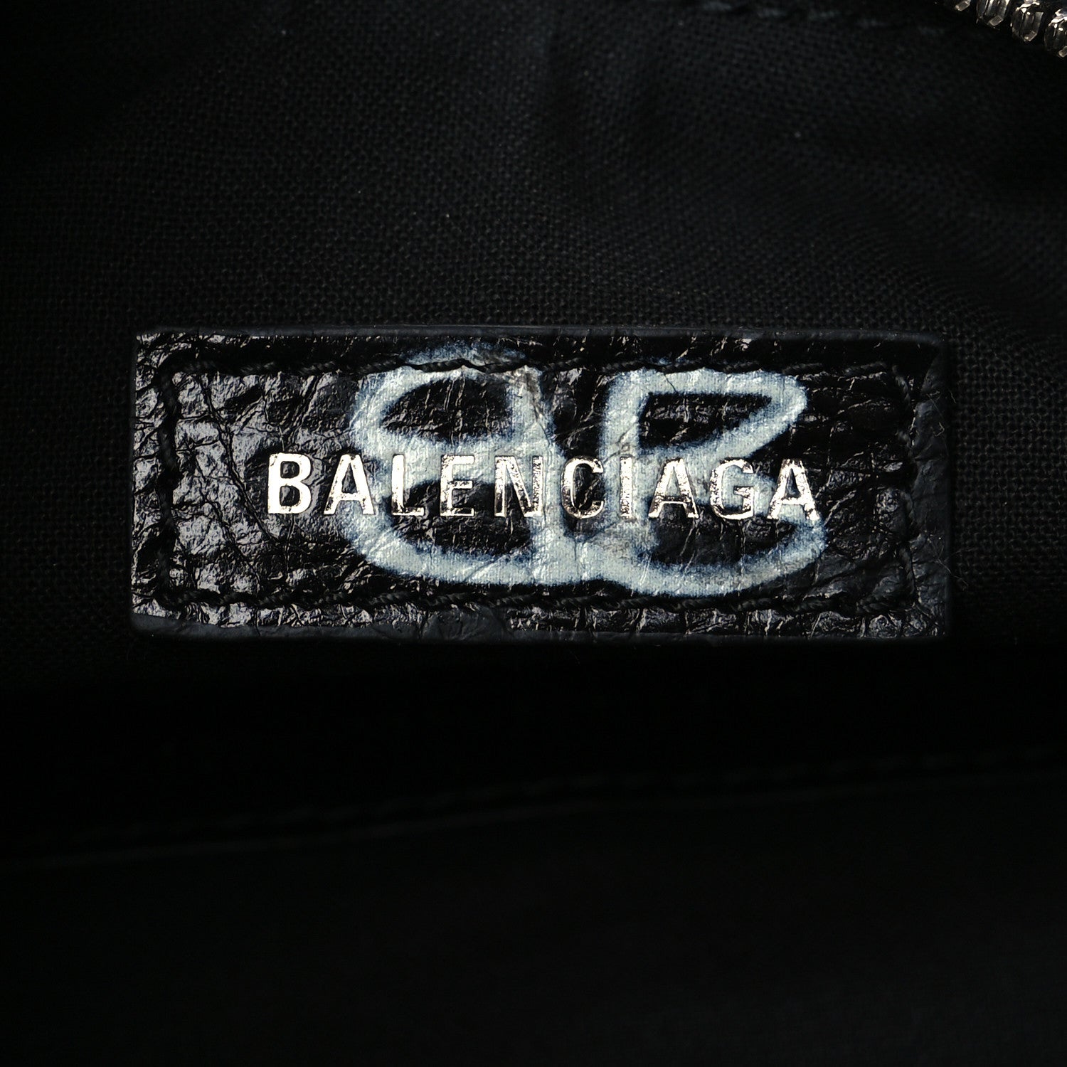 Balenciaga Agneau Arena Graffiti Le Cagole Shoulder Bag XS Black 7 of 11