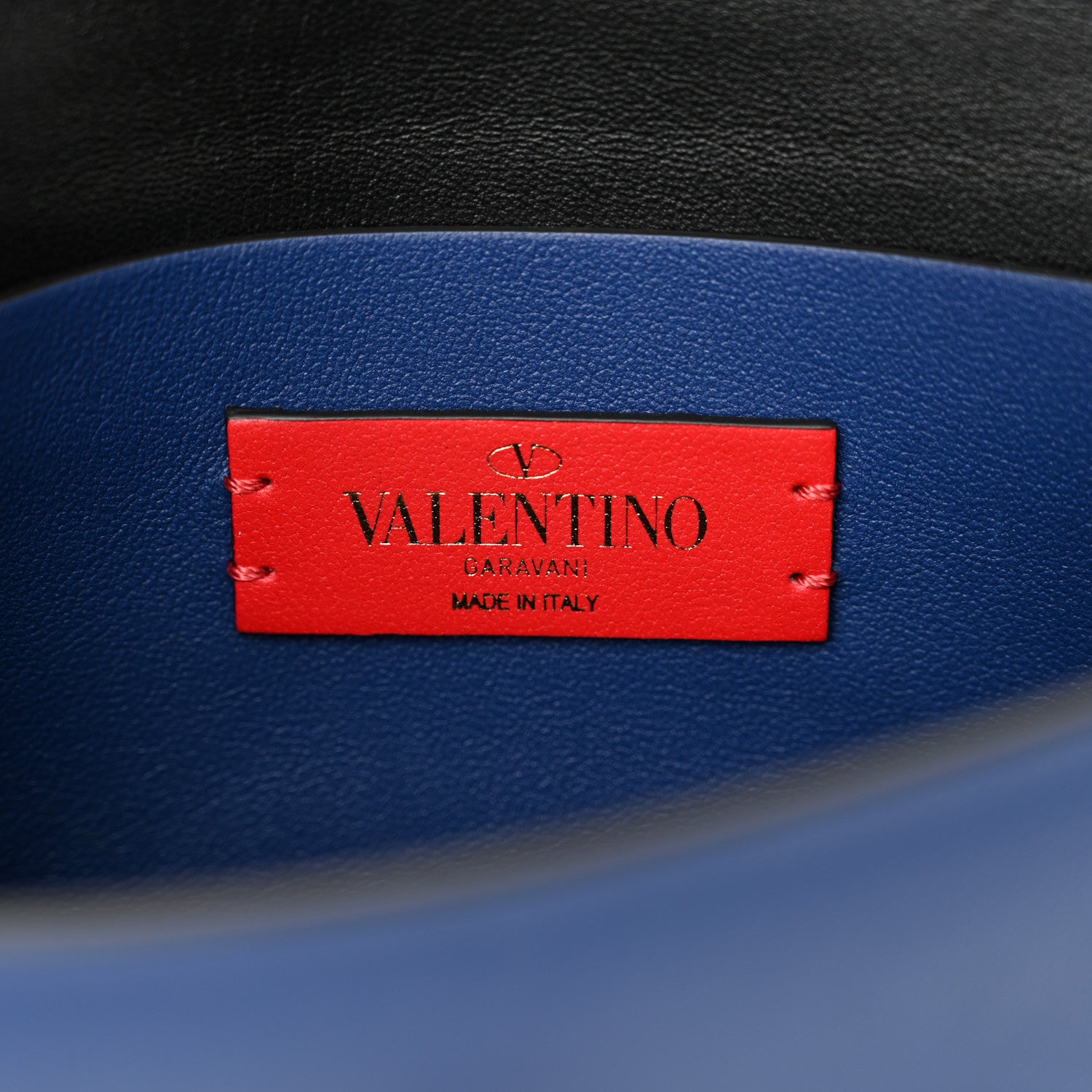 Valentino Garavani Calfskin Small Rockstud Overlay Flap Shoulder Bag Blue Delft 6 of 9