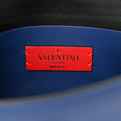 Valentino Garavani Calfskin Small Rockstud Overlay Flap Shoulder Bag Blue Delft 6 of 9