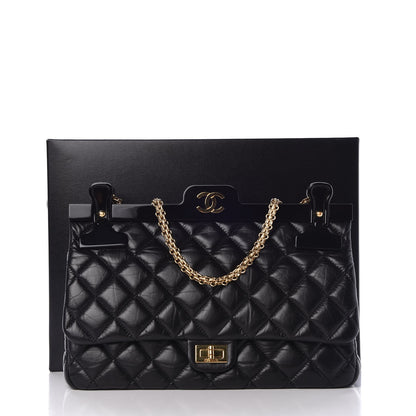 Chanel Aged Calfskin Quilted 2.55 Reissue 226 Hanger Flap Black 8 of 8