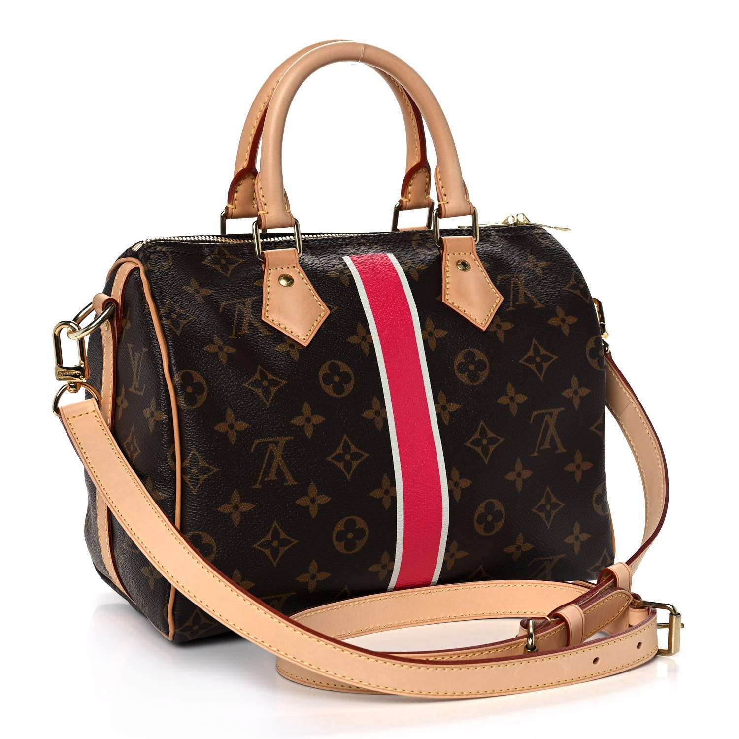 Louis Vuitton Monogram My LV Heritage Speedy Bandouliere 25 Fuchsia White 3 of 10