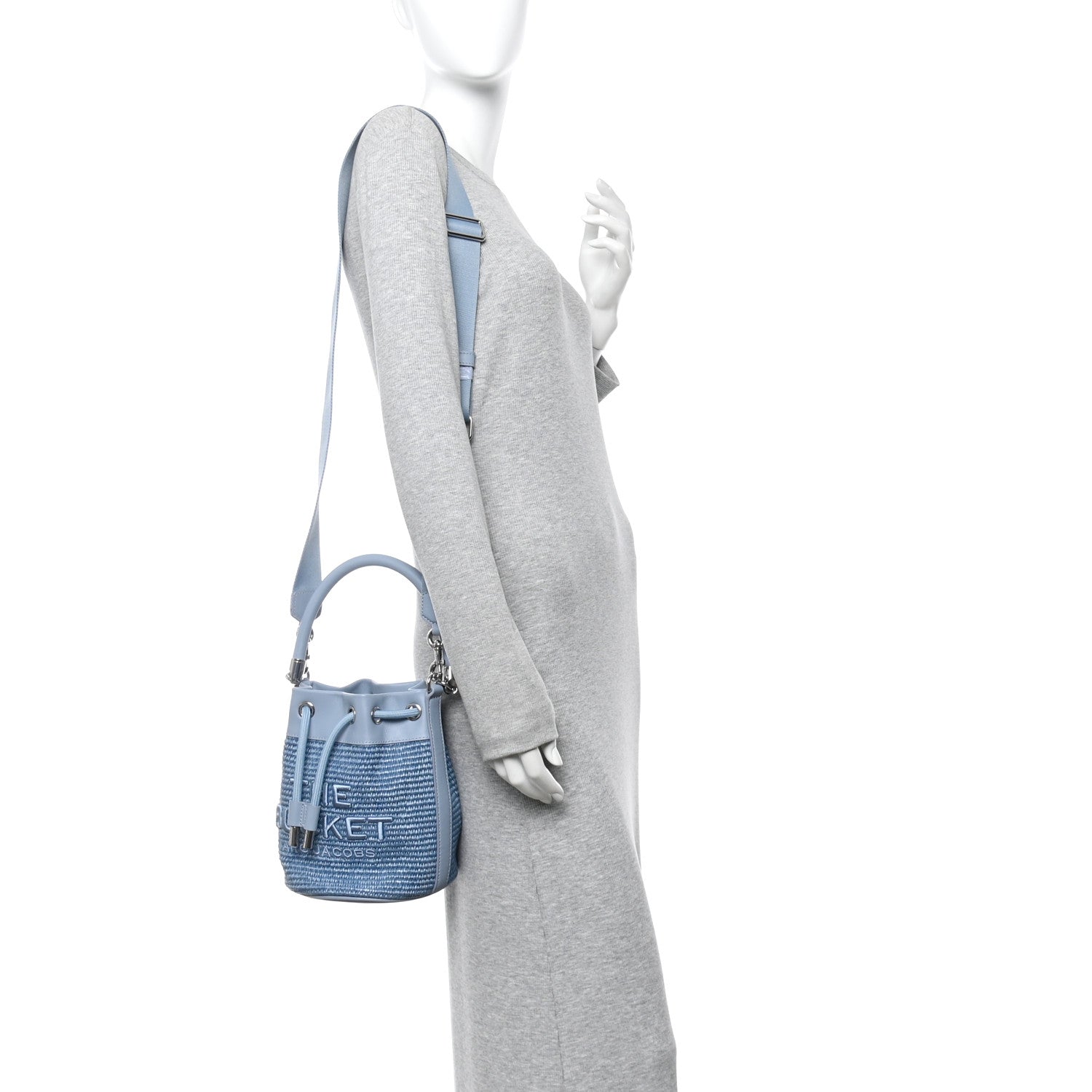 Marc Jacobs Woven The Bucket Bag Pale Blue 2 of 10