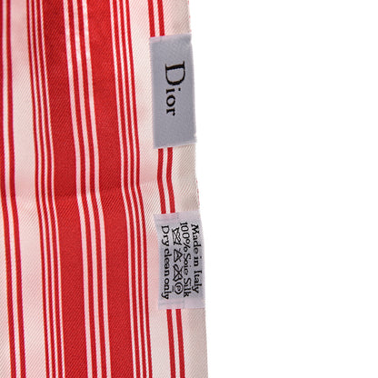 Christian Dior Silk Toile De Jouy Mitzah Scarf Red 3 of 4
