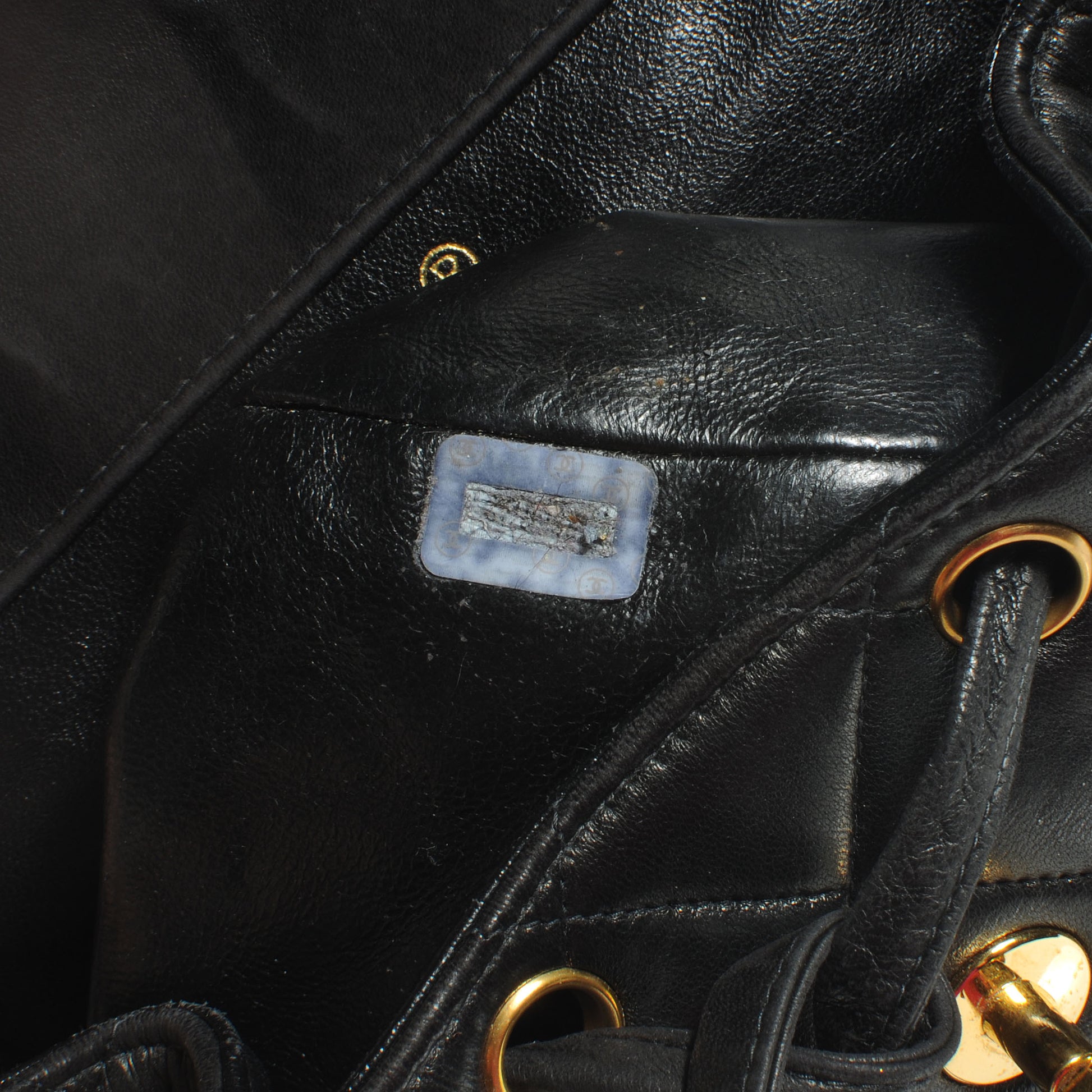 Chanel Lambskin Quilted Backpack Black 7 of 7
