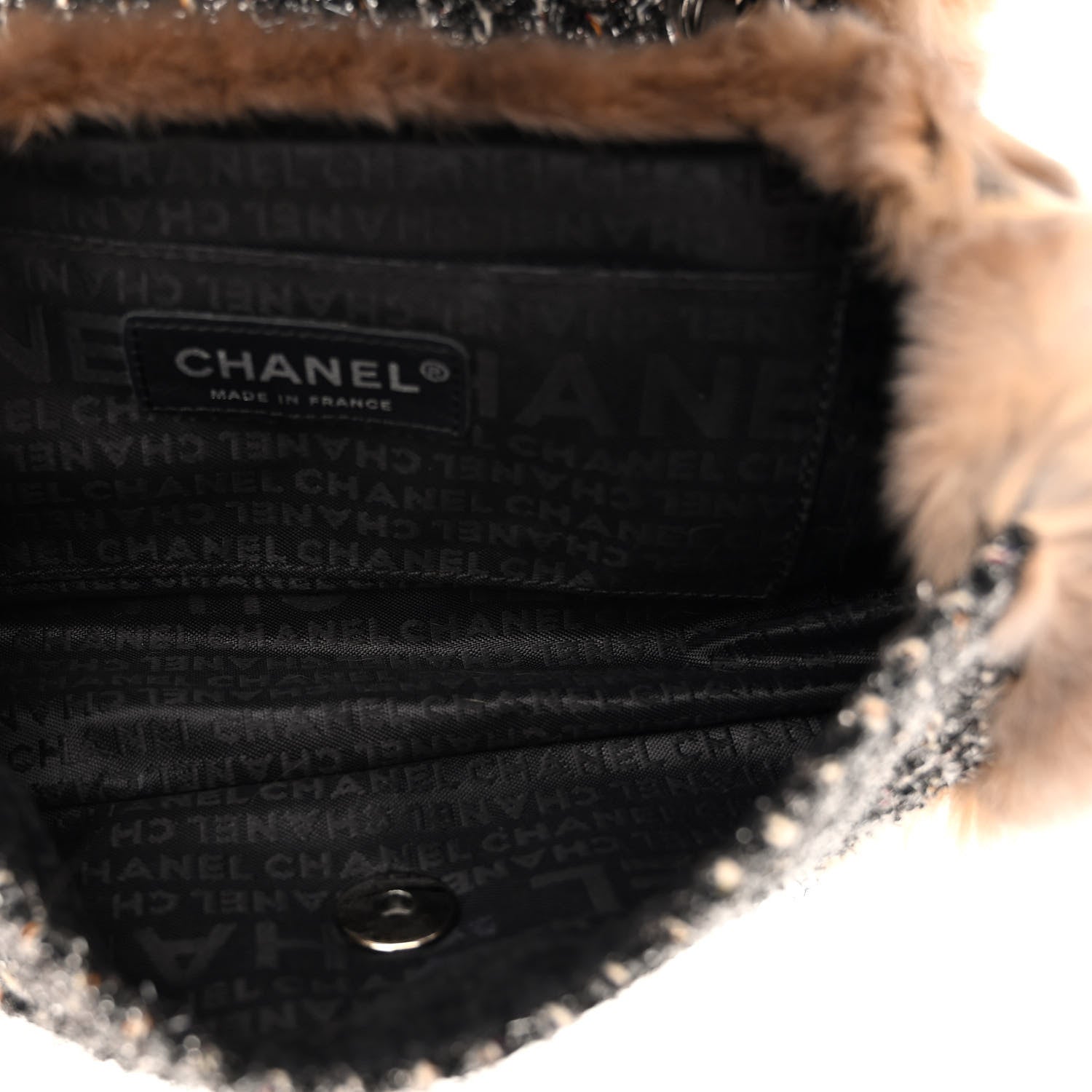 Chanel Rabbit Fur Fantasy Tweed Small Flap 5 of 9