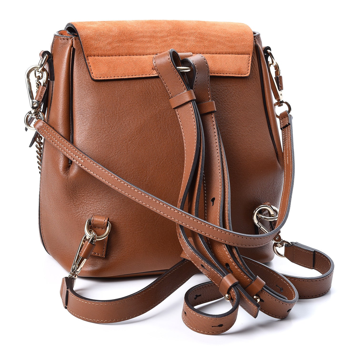 Chloe Suede Calfskin Medium Faye Backpack Tan 2 of 8