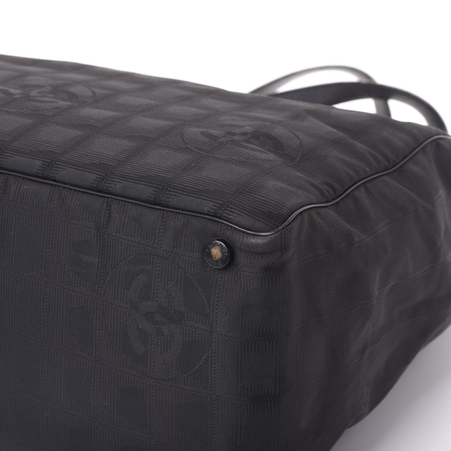 Nylon Large Travel Tote Black