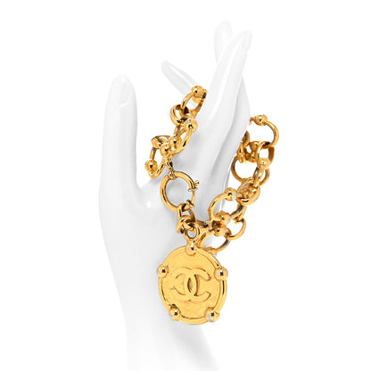 Chanel CC Medallion Chain Bracelet Gold 2 of 5