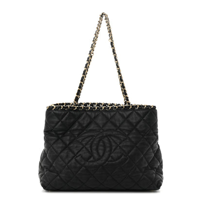 Chanel Calfskin Quilted Small Chain Me Tote Black 1 of 12