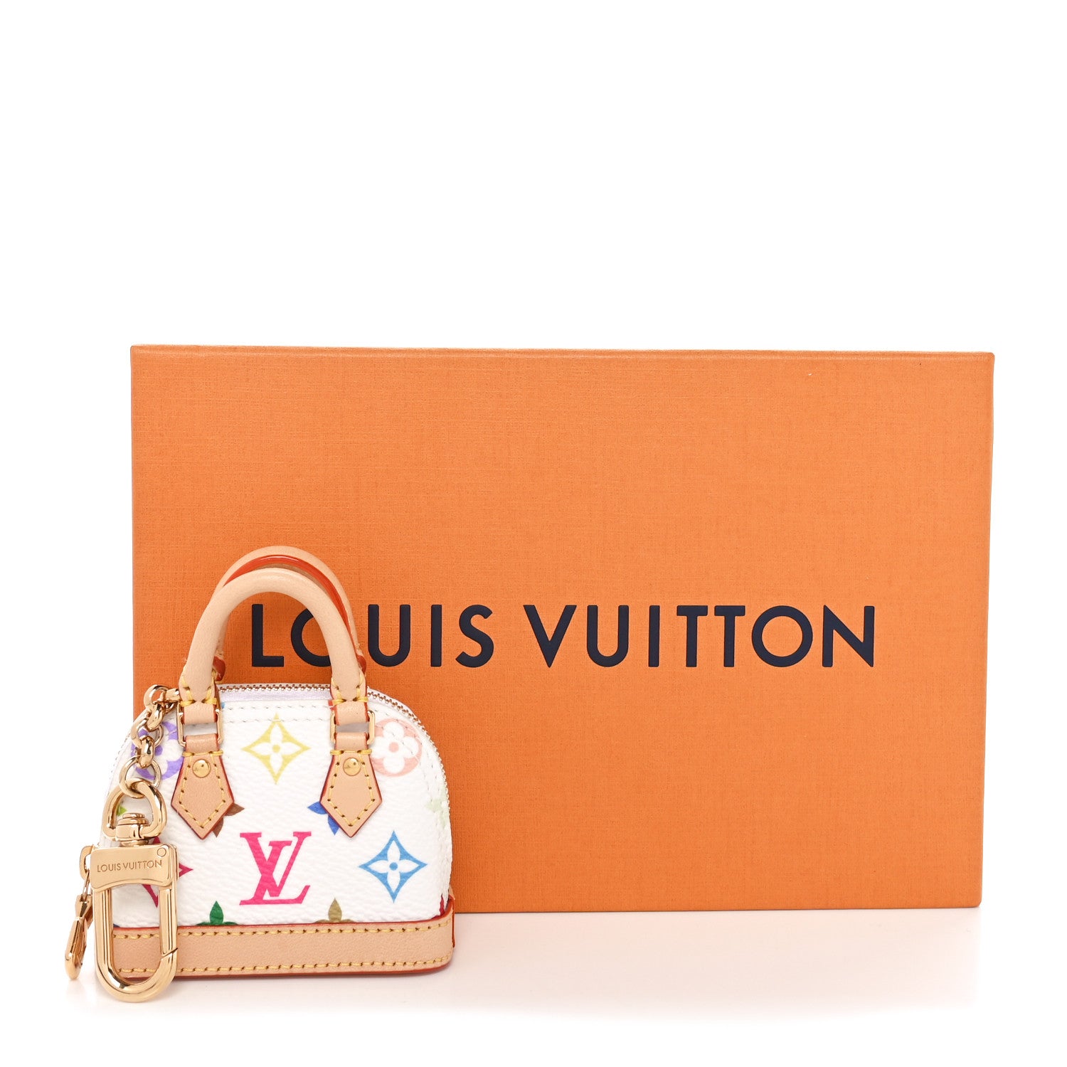 Louis Vuitton LV x TM Monogram Multicolor Micro Alma Bag Charm White 6 of 6