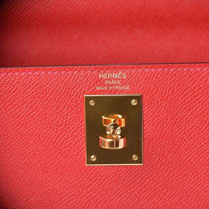 Hermes Epsom Kelly Sellier 28 Rouge Casaque 27 of 40