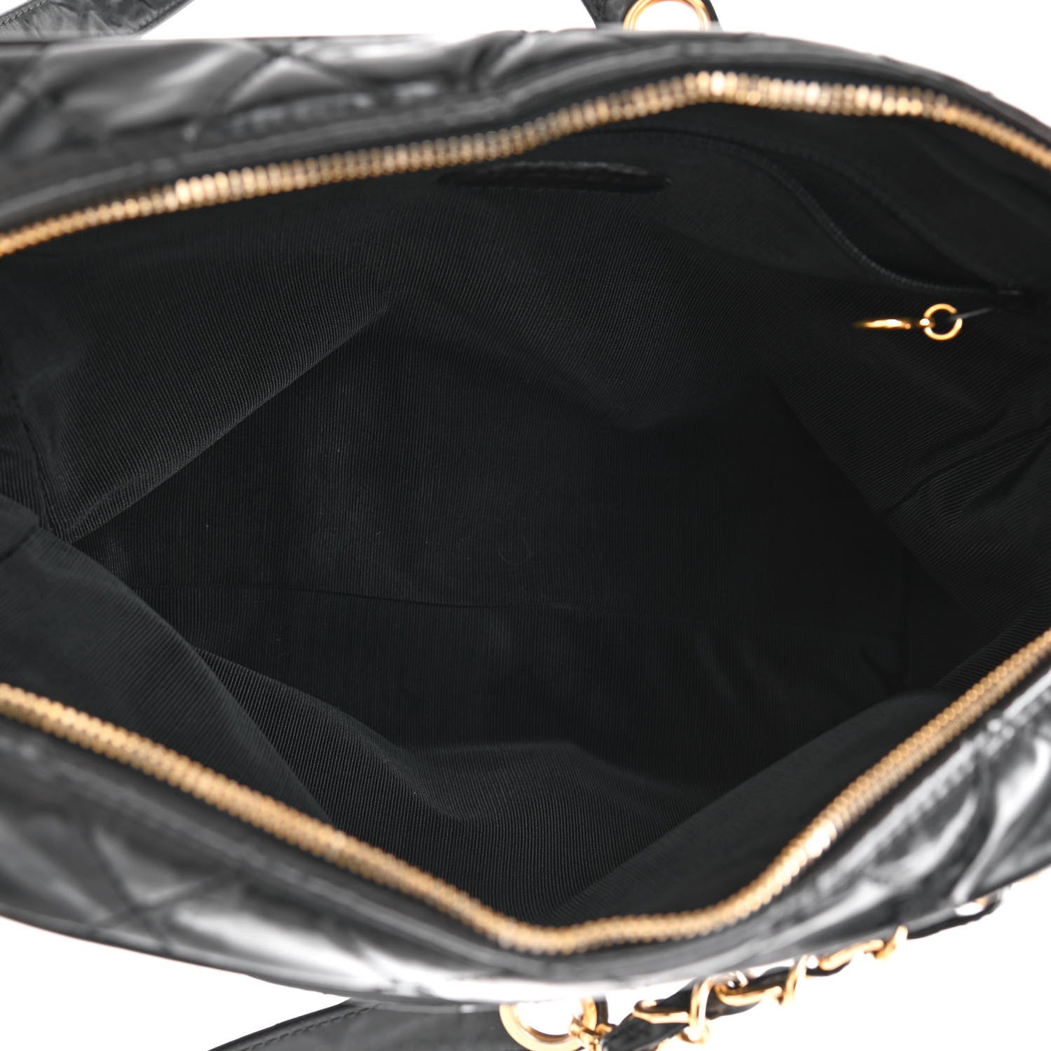 Chanel Patent Quilted Shoulder Bag Black 5 of 10