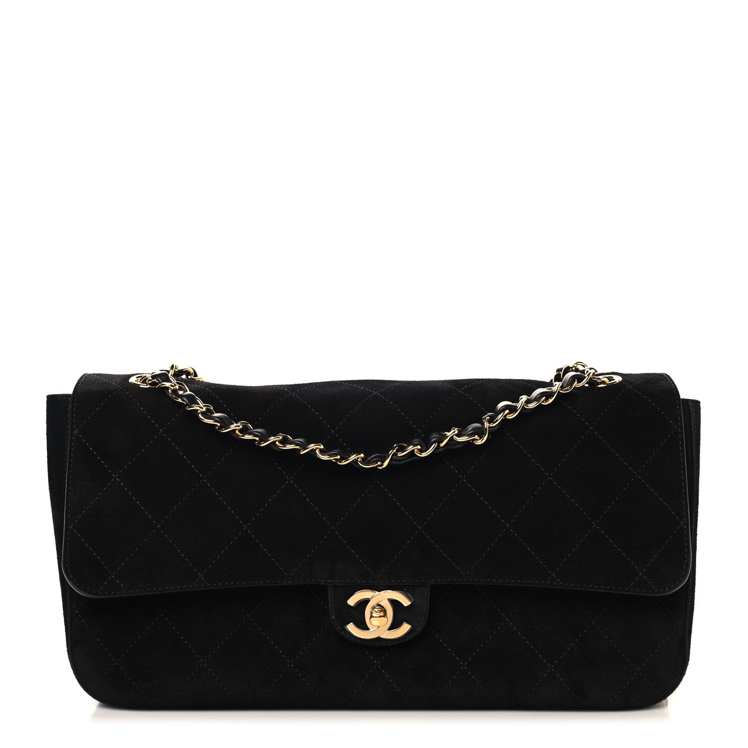 Chanel Suede Calfskin Small Souplissimo Maxi Flap Black 1 of 21