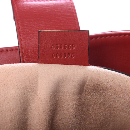 Gucci Calfskin Matelasse Medium GG Marmont Shoulder Tote Bag Hibiscus Red 8 of 12