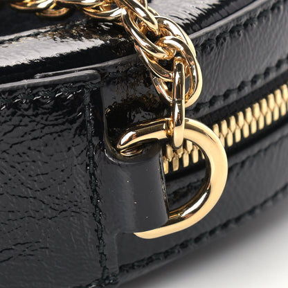 Gucci Suede Patent Web Mini Ophidia Round Shoulder Bag Black 11 of 11