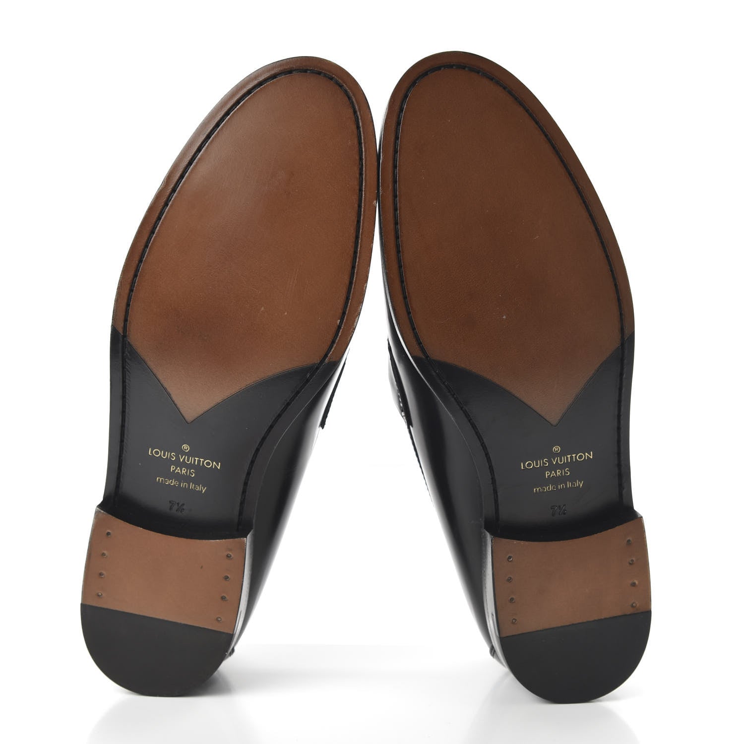 Louis Vuitton Glazed Calfskin Damier Graphite Major Loafer 7.5 Black 5 of 8