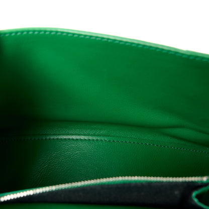 Balenciaga Shiny Calfskin Crocodile Embossed Small Hourglass Top Handle Bag Leaf Green 12 of 15