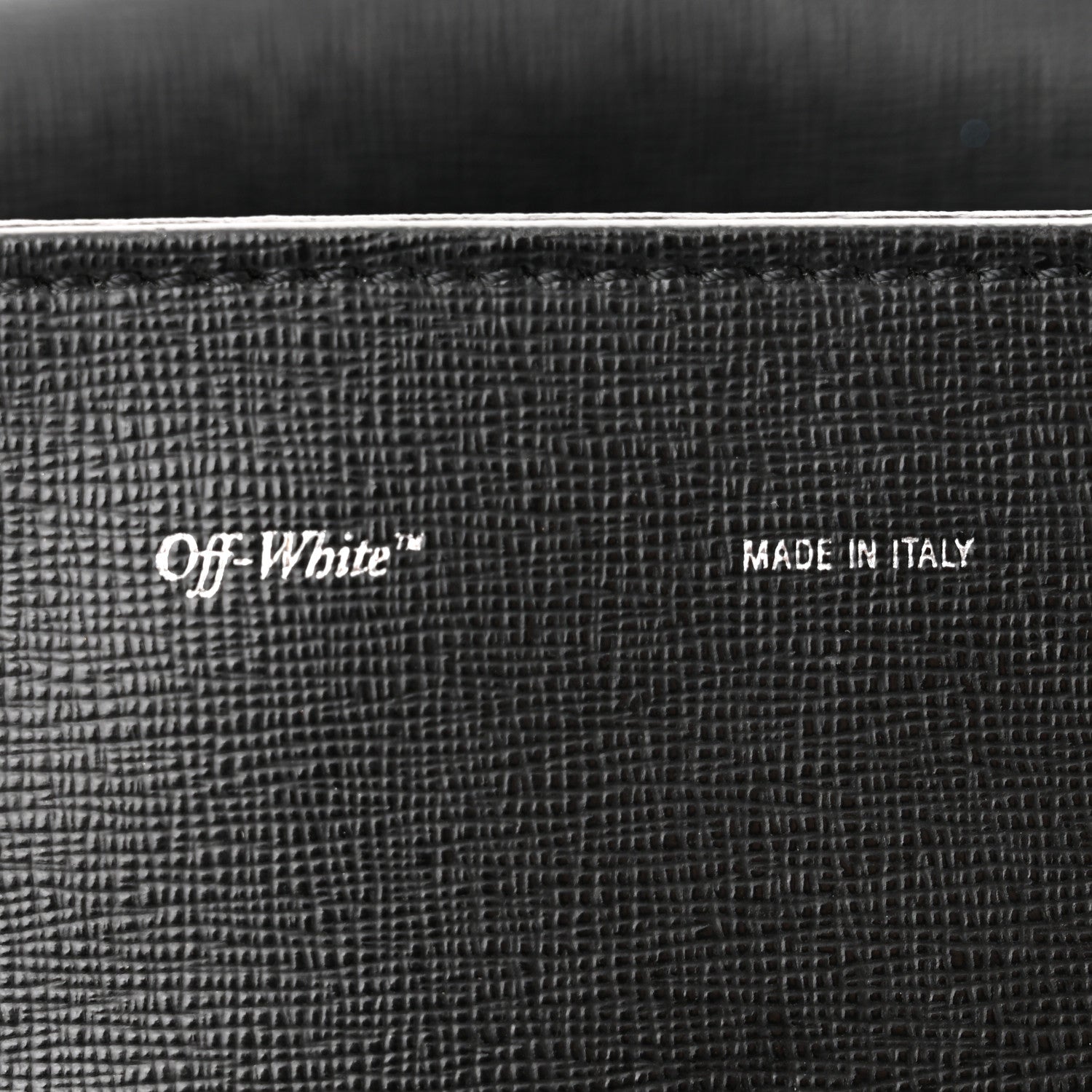 Off-White Saffiano For Display Only Binder Clip Shoulder Bag Black 7 of 11