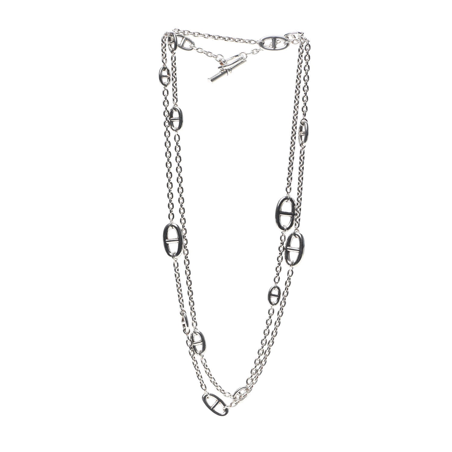 Hermes Sterling Silver Farandole Necklace 120 4 of 5