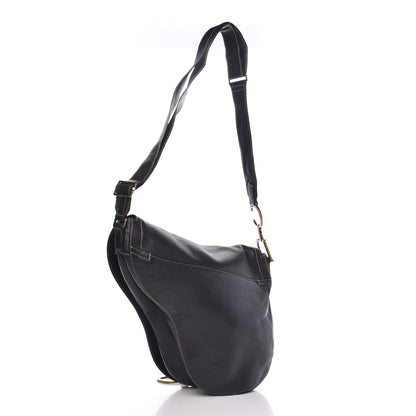 Christian Dior Calfskin Baudrier Saddle Bag Black 3 of 9