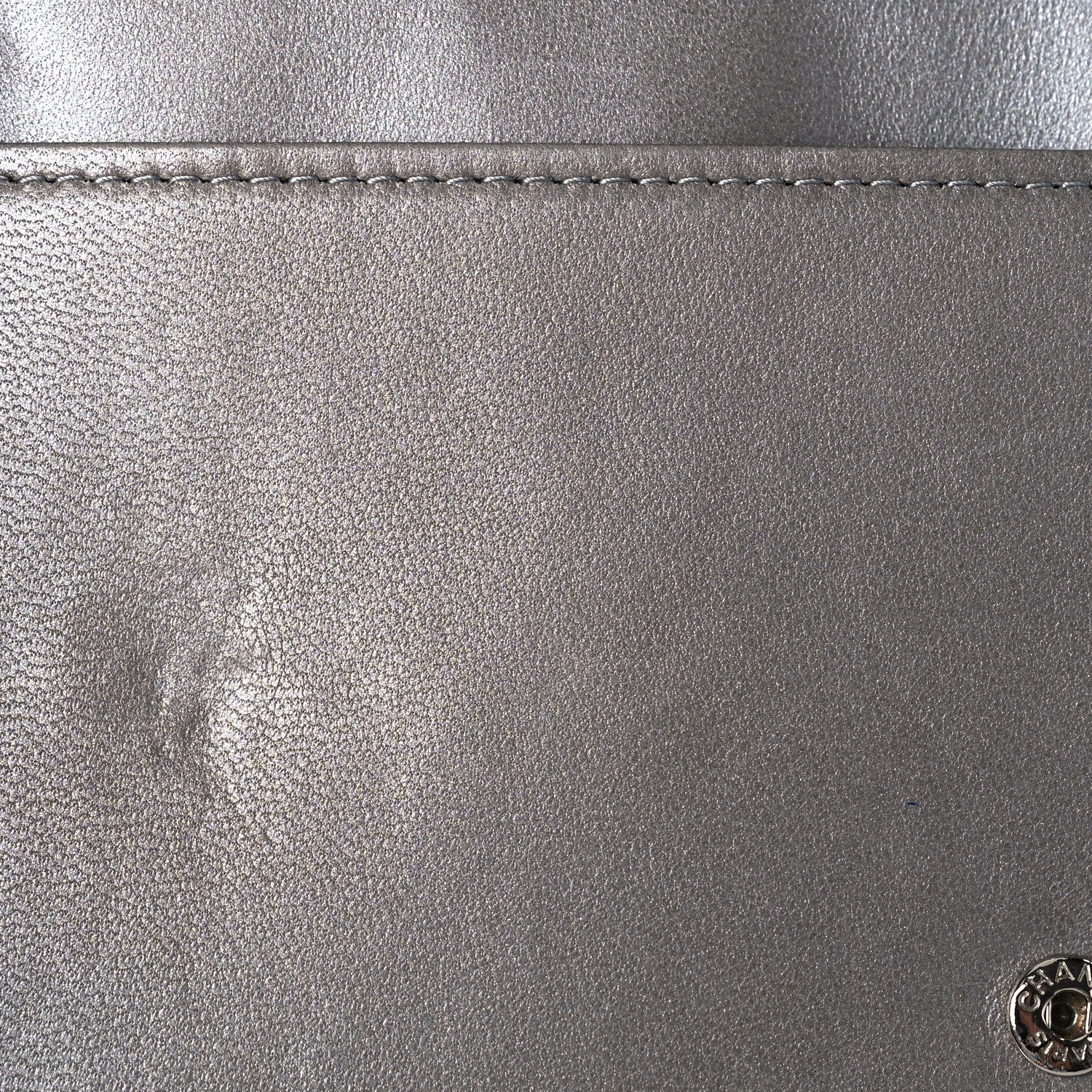 Chanel Metallic Lambskin Quilted Data Center Wallet On Chain WOC Silver 11 of 11