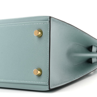Hermes Madame Calfskin Kelly Sellier 25 Ciel 10 of 11