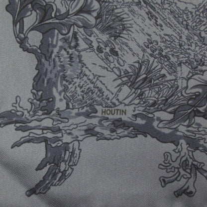 Hermes Silk Jardin Des Metamorphoses Scarf Bleu 3 of 6