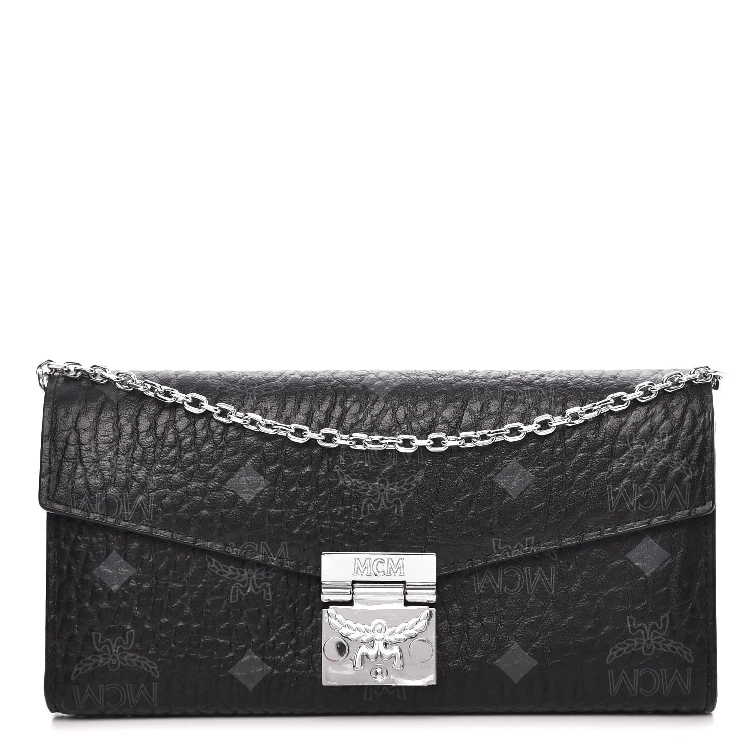 MCM Visetos Large Patricia Wallet On Chain Black 1 of 14