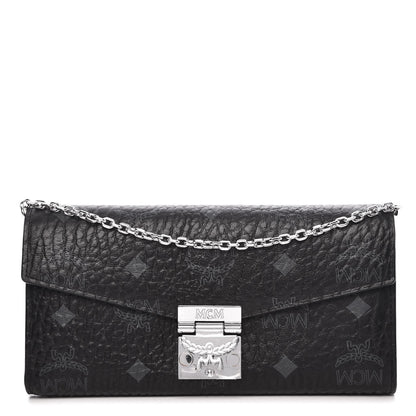 MCM Visetos Large Patricia Wallet On Chain Black 1 of 14