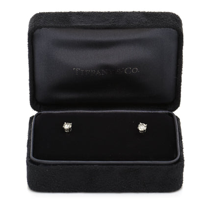 Tiffany Platinum Diamond .63ctw Solitaire Earrings 6 of 6