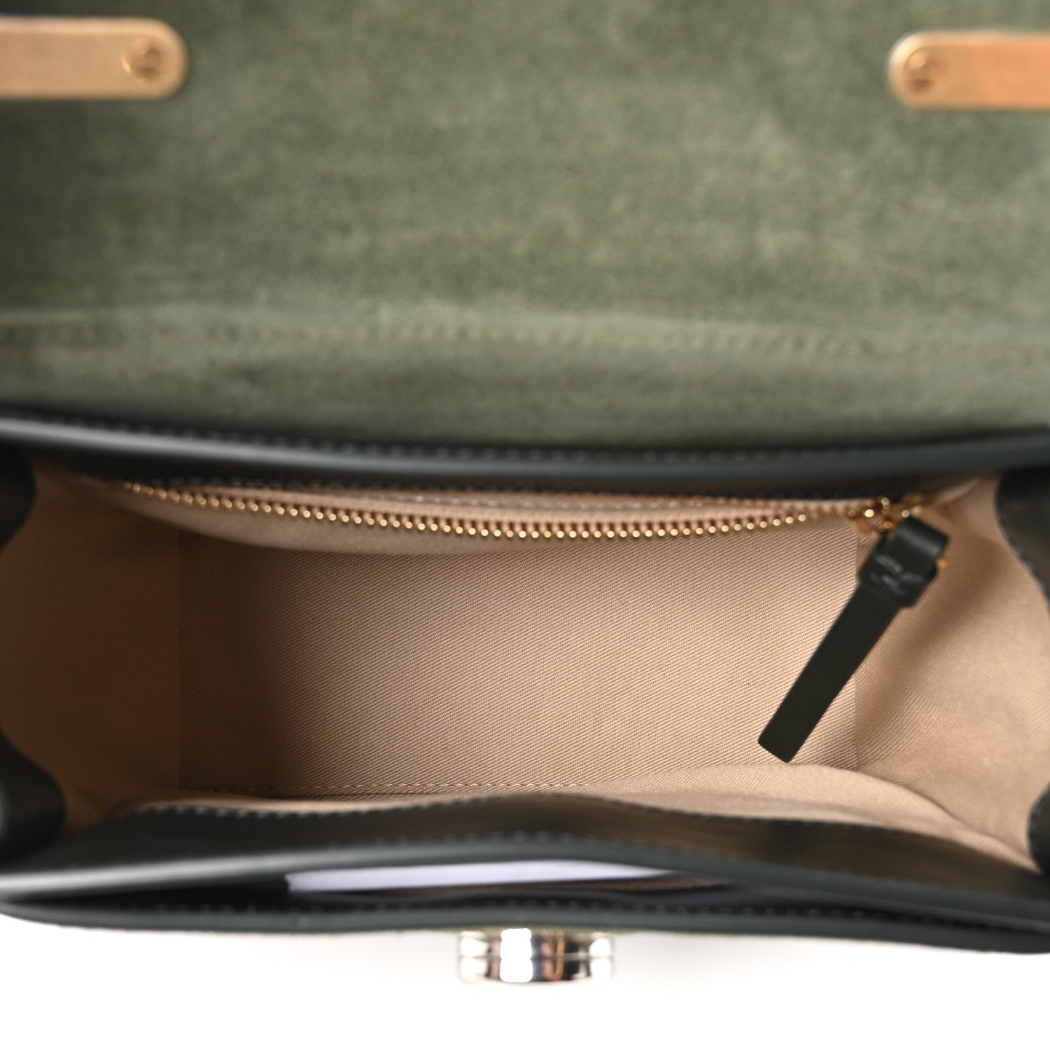 Chloe Calfskin Suede Mini Tess Day Bag Black Olive 5 of 10