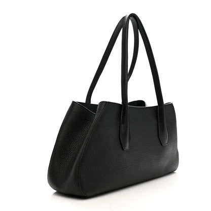 The Row Grained Calfskin Alger Shoulder Bag Black 3 of 9