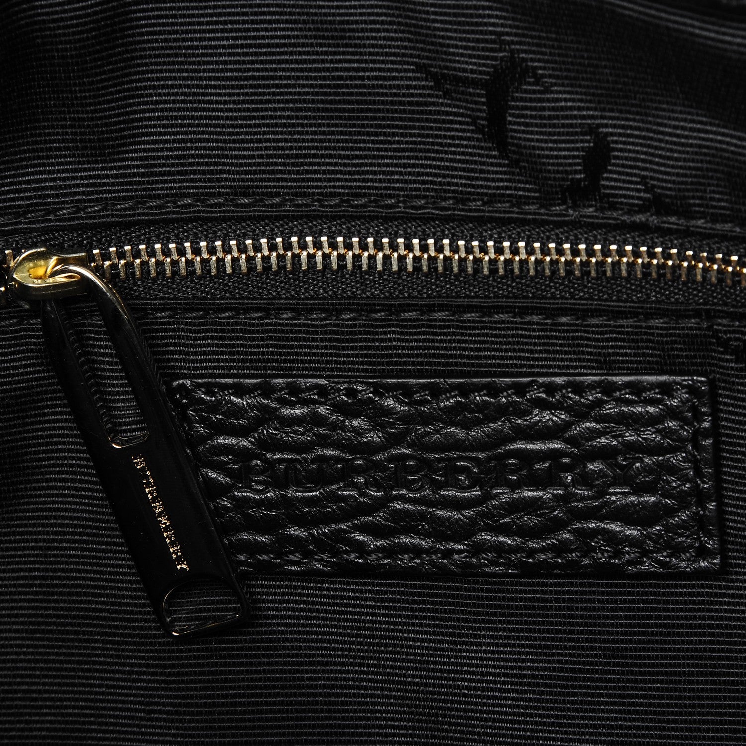 Burberry Heritage Grain Check Embossed Medium Dewsbury Tote Black 7 of 9