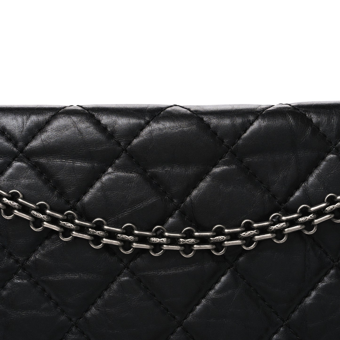 Aged Calfskin Quilted 2.55 Reissue 226 Flap Black
