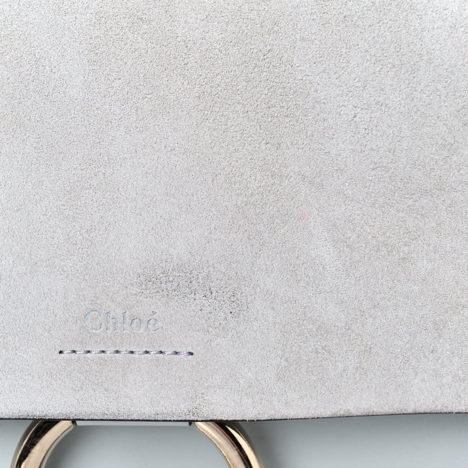 Chloe Calfskin Suede Medium Faye Shoulder Bag Airy Grey 13 of 17