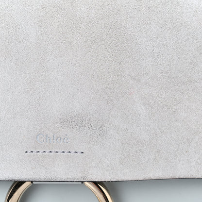 Chloe Calfskin Suede Medium Faye Shoulder Bag Airy Grey 13 of 17