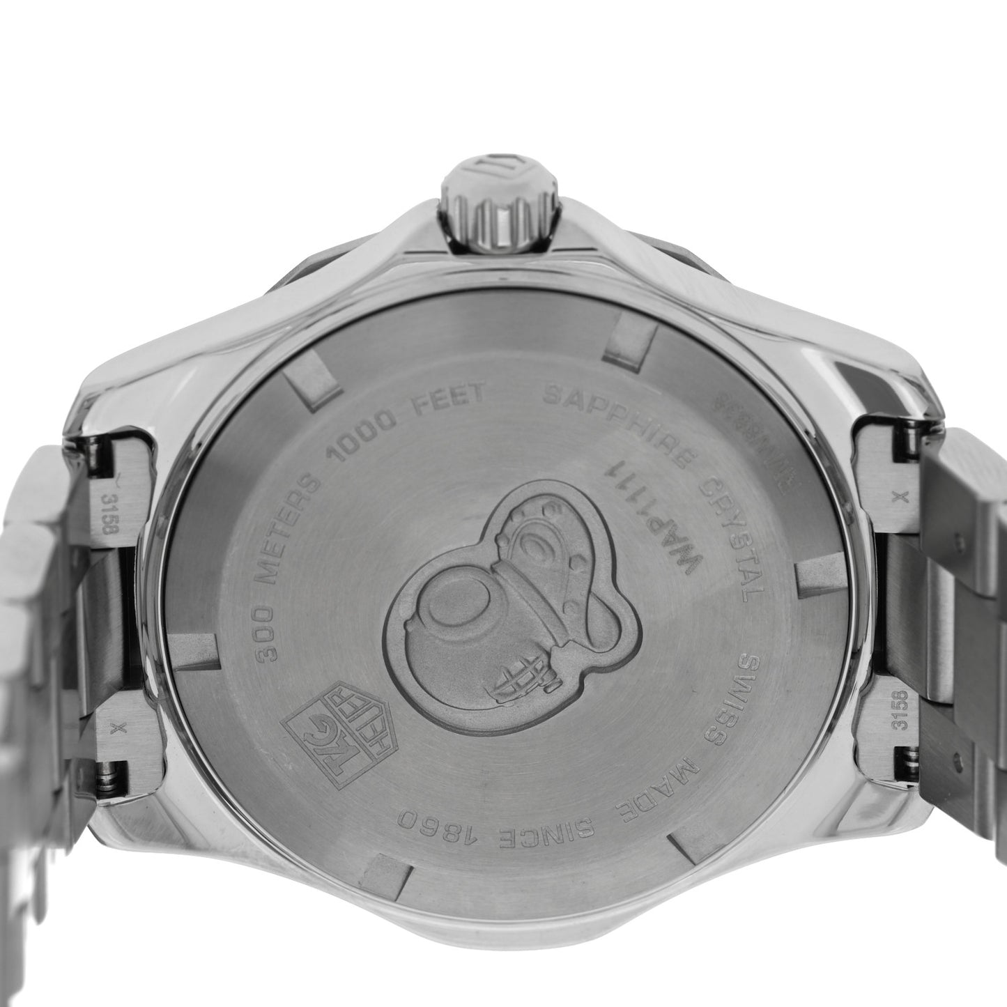 Stainless Steel 39mm Aquaracer 300M Quartz Watch Silver WAP1111